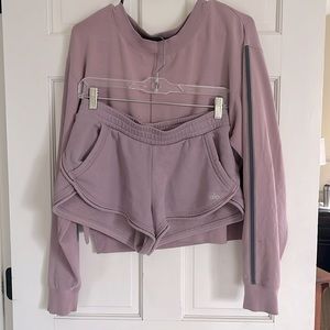 Alo Yoga Dusty Rose Lounge Set Sz Small